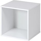 『キューブボックス-オープンタイプ(背板付)CB35OP-』【IT】【tm】ホワイト(#9870273)サイズ：幅34.5×高さ34.5×奥行29.5cm