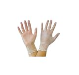 使い捨て極薄手袋　天然ゴム　PVCグローブ 　100枚入り　3サイズ　左右兼用薄型 家庭用 (L, 透明（粉なし))