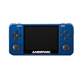 Whatsko RG351MP RK3326 ポータブルゲーム機 アルミニウム合金二人対戦対応 3Dジョイスティック 3.5インチOCAフル IPSスクリーン OpenSourceLinux システム搭載 3500mAh 64G (Blue)