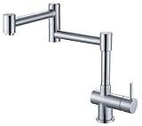 ALFI Brand Solid Brushed Stainless Steel Retractable Single Hole Kitchen Faucet by Alfi