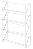 アクセサリーショップピエナ スリムシューズラック フレーム 4段 靴入れ 下駄箱 靴棚 ホワイト