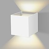 Sumeber LED ウォールライト 室外照明　ウォールライト 門扉用ライト アウトドアライト 铝合金 led 壁掛け照明 屋外照明/軒先/壁掛け/庭先/玄関周り 防水 10W 暖光 (白)