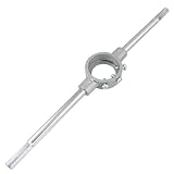 uxcell　ラウンドダイストック　金属素材　35.5 x 6.1 x 2.1cm　鋳鉄製のボディ鋼ハンドル