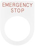 IM 押ボタン/セレクトスイッチ(メガネ銘板) EMERGENCY STOP 赤 P2242