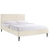 LexMod Stacy Queen Bed Frame, Ivory [並行輸入品]