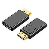 4K DisplayPort to HDMI変換アダプタ HDMI 変換アダプタ DP-HDMI変換コネクタ DP to HDMIアダプタ4K 3D 金メッキディスプレイポートオス → HDMIメス 持ち運び便利 DisplayPortディスプレイポート(オス) → HDMI(メス)変換アダプター グラフィックボード アクセサリ (black)