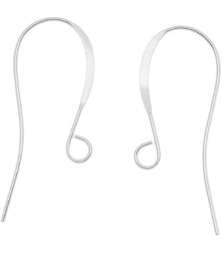 4pcs Sterling Silver Earring Hooks With Created Diamonds – Dangle Ear Wire Connectors For Jewelry Making, SS446