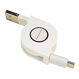 ラスタバナナ スマートフォン用 充電器 USB充電・通信ケーブル Type-C USB2.0 リールタイプ 80cm ホワイト タイプＣ RBHE251