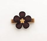 Baby Deer Clips　ヘアクリップ for ベビー　ベルベットフラワー (ブラウン)