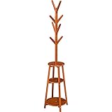 LVZAIXI アメリカンコートラックアメリカンソリッドウッドラックシンプルなクリエイティブハンガーリビングルームフロアコンビネーション (色 : Brown)