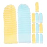 Hohopeti 12個 犬の歯ブラシ 犬指歯ブラシ 犬用指歯ブラシ 猫ブラシ 小型犬用歯ブラシ ペット歯ブラシ 歯ブラシ犬 指犬歯ブラシ ポリエステル