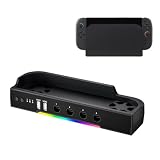 XBERSTAR スイッチ2 冷却スタンド 充電ドックステーション for Switch 2ドックスタンド 排熱 NGC HUB 拡張キットRGBアンビエントライト付き(冷却ベース + NGC拡張キット)