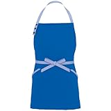 アイトス 胸当てミニエプロン(コードレーン配色) 006/ブルー AZ-8652