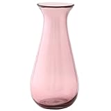 不二貿易 フラワーベース スペイン製 ガラス高さ42cm ピンク 23299