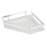 uxcell トライアングルラック 三角 浴室用品 お風呂用品 バスルーム 棚　コーナーバスケット　アルミニウム