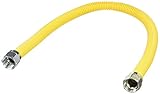 BrassCraft CSSCNN-28N Brass Craft CSSNN-28N Gas Con 1/2Icx5/8Od Fl Nutx28 Coated Stainless Steel - L