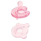 Fenteer ベビーおしゃぶり　矯正用　ベビー乳首　眠る道具　可愛い　動物の型　ピンク