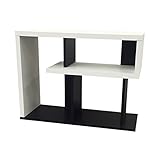 白井産業 【SHIRAI】 オープンシェルフ ミドルボード 32V対応 幅90cm シンプルモダンテイスト ホワイト&amp;ブラック 重厚感のあるフォルム 多機能収納 置き方2パターン ヴォルディバ VRD-6080WH