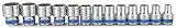 KT Pro Tools A4001MR 1/2" Drive 12-Point Socket Set [並行輸入品]