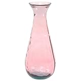 不二貿易 フラワーベース スペイン製 ガラス高さ60cm ピンク 23304