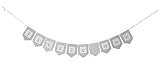 Little One Banner Bunting Laser Cut Felt 50 inches wide - Baby Shower - Gray [並行輸入品]