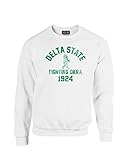 NCAAデルタ状態Statesmenマスコットブロックアーチクルーネックスウェットシャツ、スモール、ホワイト