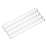 uxcell 4個 アクリル丸棒 10mm x 100mm クリア アクリル棒 PMMAバー押出し 円形 プラスチック ソリッド スティック DIYクラフト照明 園芸 装飾用