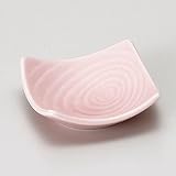 山下工芸 (Yamasita craft) ﾋﾟﾝｸ木目角珍味小皿 120-48-716
