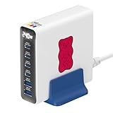 Haribo 240W GaN 充電ステーション 6ポート USB-C×4/USB-A×2 PD 3.1 (140W) & QC 5.0対応 ノートPC/MacBook/iPhone/Galaxy/Pixel/iPad/タブレット/ゲーム機対応
