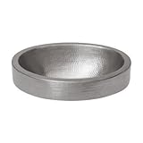 Compact Oval Skirted Vessel Sink in Electroless Nickel [並行輸入品]