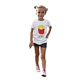 moreocmeキッズ用ガールズレタープリントソフトTトップスキュートTシャツfor Girl 4T オレンジ Moreocme