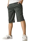 [ラフルーレ] ショートパンツ メンズ ドライ ストレッチ 無地 ハーフパンツ 吸汗速乾 スポーツ RQ0967 L B-チャコール
