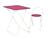 TBD-9905BP　折りたたみデスク＆チェアセット　ビビットピンク