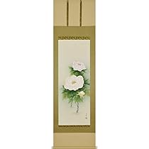 Amazon.co.jp: 床の間掛軸 (掛け軸 季節・夏) 牡丹 鈴木優莉作・尺五立 