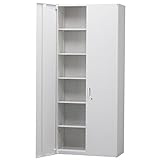 HCB-SR2100_書庫 キャビネット 完成品【両開き書庫：H2100】ホワイト サイズ：W900×D450×H1050 オフィス家具市場オリジナル【日本製】 オフィス 収納 書棚 戸棚 事務所 ホワイト