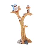 F Fityle フクロウ　枝の庭　ミニチュア　全２色　ミニチュア　盆栽　プランター　庭　装飾　素敵　マイクロ景観装飾 - 黄