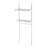 突っ張りランドリーラック　　ホワイト　Ａ／棚２段