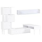 arne テレビ台 ラック ウォールシェルフ 完成品 日本製 配線収納 3点セット T-003 T3-altoDX WallBox C-1200 ホワイト