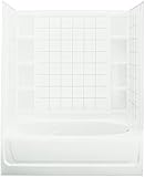 スターリング配管71110127 – 0 Ensembleバスタブとシャワーキット、60-inch X 42-inch X 72-inch、ホワイト