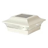 Classy Caps SL214W Aluminum Imperial Solar Post Cap, 5 x 5, White by Classy Caps