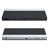 WAVLINK USB Cドッキングステーション USB-CからデュアルHDMIトリプルモニター Type Cハブ マルチポートアダプタードングル HDMIディスプレイポート 100W PDイーサネット SD/TFオーディオ Dell/Surface/HP/Lenovoヨガノートパソコン用
