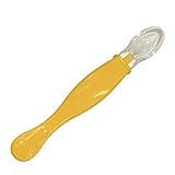 Baby Feeding Spoon Utensil Temperature Sensing Change Color Soft Safety Silicon Tip Tableware by COF