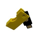 Designz3D Yubikey プロテクター フリップケース キーチェーンホルダー (5 NFC / 5C NFC) (イエロー、5 NFC)