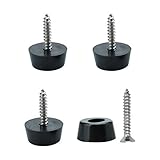 uxcell ゴム足 バンパー フロア デスク プロテクター 脚パッド ネジ付き D19x16xH10.5mm 4個入り