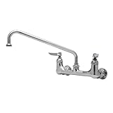 T&S Brass B-0231-BB-CR Wall Mount Faucet, 12 Swing Nozzle (062X), 00BB Inlets and Cerama Cartridges,