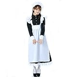 [Rose] メイド 服 コスプレ ロング ワンピース 英国風 ゴスロリ 衣装 4サイズ（スリム~ぽっちゃり） 145㎝～170㎝ (M)