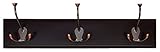 Kiera Grace Collinラック、3 Oil Rubbed Bronze tri-hooks、18インチ、エスプレッソ