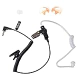 HYS TC-617-1N 3.5MM インカム イヤホン 無線機用 アルインコ用 アイコム用 スピーカーマイク用 透明チューブ式 耳掛け型 トランシーバー用イヤホン Mサイズイヤーモールド付