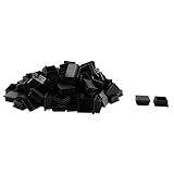 uxcell チューブインサート 40 x 40mm プラスチック製 正方形 リブ付き チューブインサート エンド カバー キャップ 37ｍｍ~39ｍｍの内寸 家具 椅子 机 脚 フロアプロテクター 105個入り