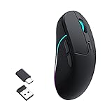 Keychron M3 Wireless Mouse, PAW3395 Sensor with Programmable Macro Button 26,000 DPI Supports 2.4 GHz/Bluetooth 5.1, 79g Ultra-Light Ergonomic Design Up to 70 Hours Using for PC Mac Laptop - Black
